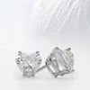 Heart Cut Moissanite Stud Diamond Earrings in 18K Gold