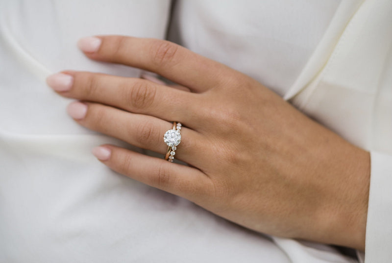 1.10 - 3.10 CT Round Cut Moissanite Solitaire Diamond Engagement Ring