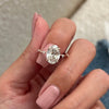 1.50 CT-3.50 CT Oval  CVD Diamond Dainty Style Engagement Ring