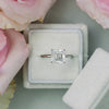 2.0ct Asscher Cut Moissanite Solitaire Engagement Ring