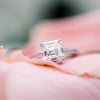 2.50ct Asscher Cut Moissanite Solitaire Engagement Ring
