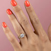 2.0 -4.0 CT Shape Princess Clustered Style Engagement Ring