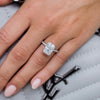 1.60 - 4.60 CT Radiant Moissanite Hidden Halo Pave Setting Engagement Ring