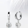 Round Cut Moissanite Drop Diamond Earrings for Women