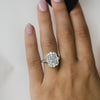 3.40CT Radiant Moissanite Unique Halo Engagement Ring