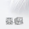 Cushion Cut Moissanite Tulip Set Diamond Earrings in 18K Gold