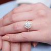 2.30CT Cushion Moissanite Vintage Halo Engagement Ring