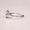 1.0 - 3.80 CT Cushion CVD Diamond Halo Pave Setting Engagement Ring