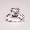 1.0 - 3.80 CT Cushion CVD Diamond Halo Pave Setting Engagement Ring