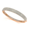 6.75 ctw Multi Row Diamond Pave Set Bangle Bracelet for Women