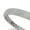 6.75 ctw Multi Row Diamond Pave Set Bangle Bracelet for Women