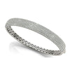 6.75 ctw Multi Row Diamond Pave Set Bangle Bracelet for Women