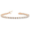 4.0 ctw Round Diamond Tennis Bracelet Three Prong Set for Women