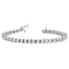 4.0 ctw Round Diamond Tennis Bracelet Three Prong Set for Women