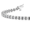 4.0 ctw Round Diamond Tennis Bracelet Three Prong Set for Women