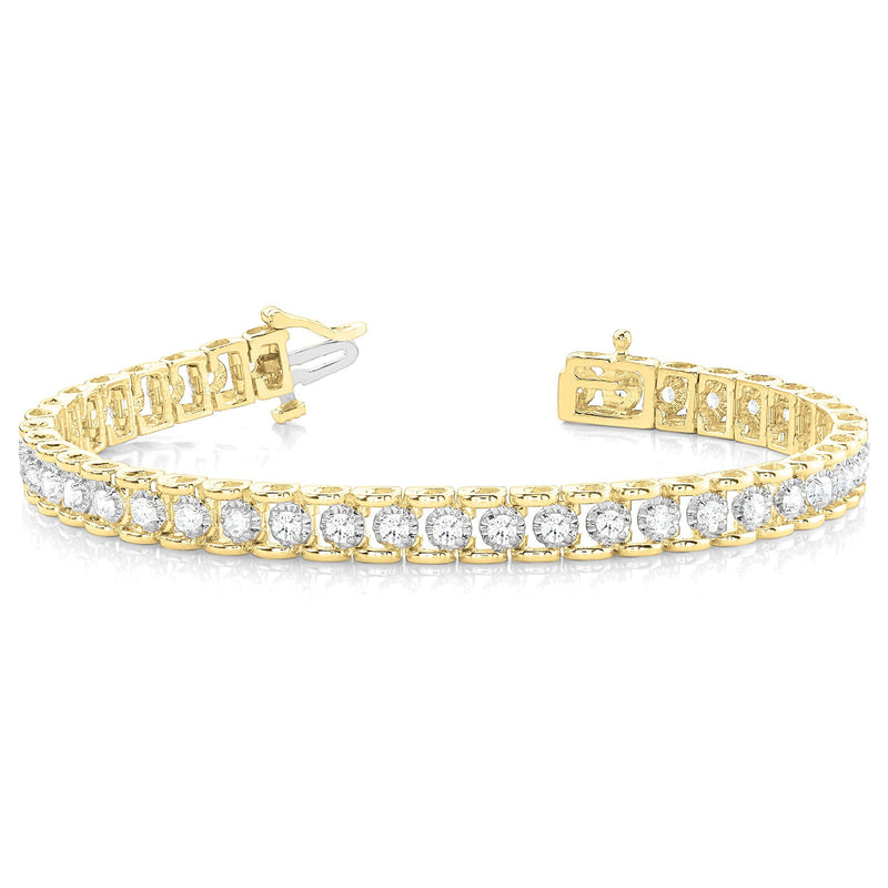 2.0 ctw Round Diamond Tennis Bracelet Four Prong Set for Women