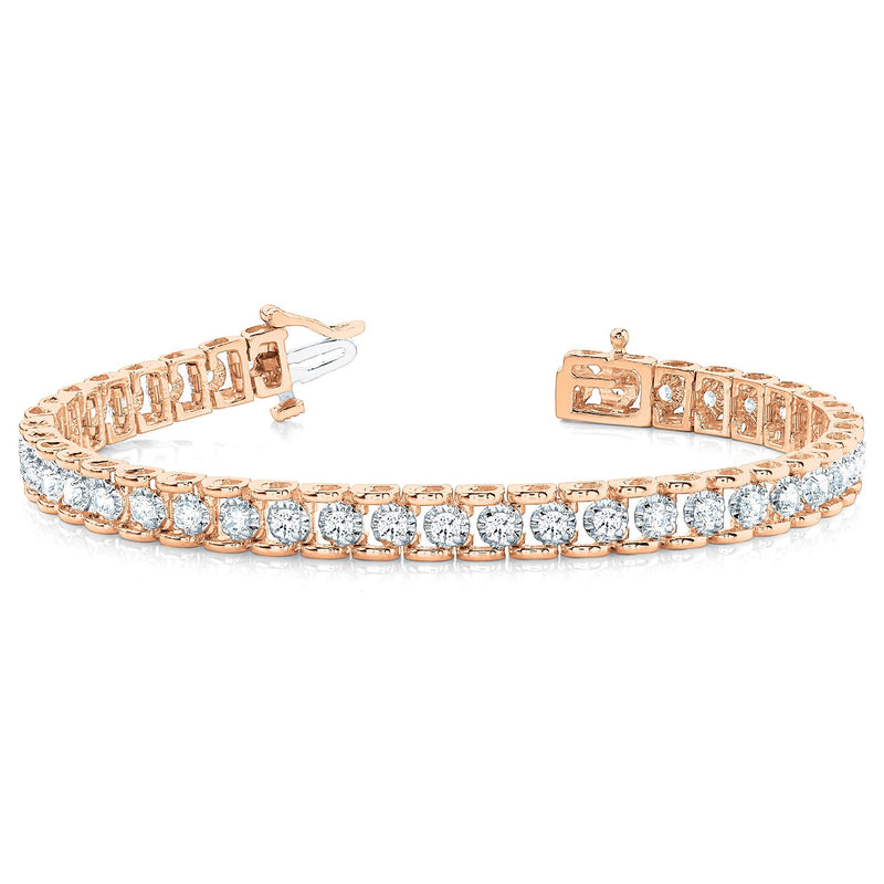 2.0 ctw Round Diamond Tennis Bracelet Four Prong Set for Women