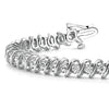 3.0 ctw Round Diamond Tennis Bracelet "S" Style for Women