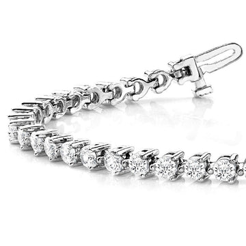5.00 ctw Round Diamond Tennis Bracelet Three Prong Set for Women