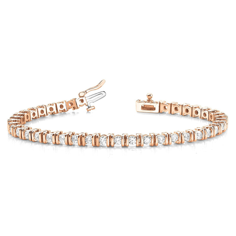 3.00 ctw Round Diamond Bar Set Tennis Bracelet for Women