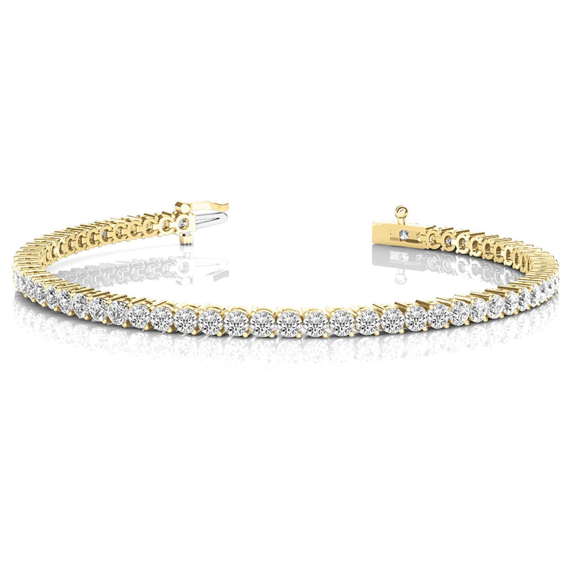 5.0 ctw Round Diamond Tennis Bracelet Two Prong Set for Women