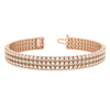 3.75 ctw Round Diamond Three Row Tennis Bracelet for Women