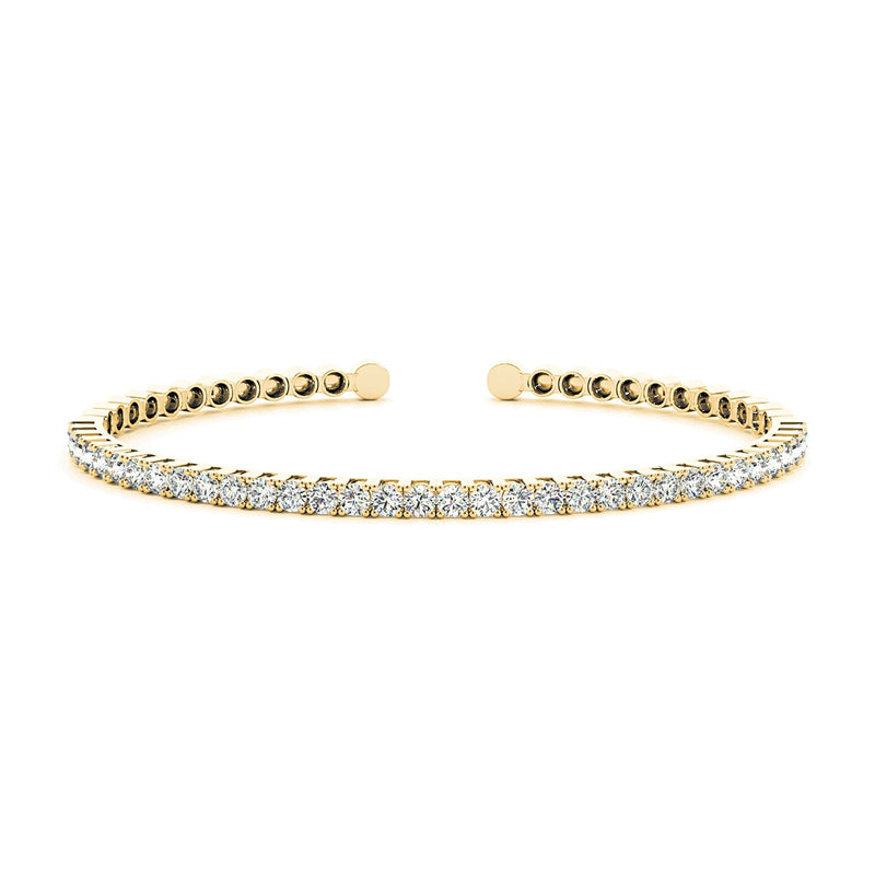 2.0 ctw Round Open Diamond Bangle Bracelet for Women