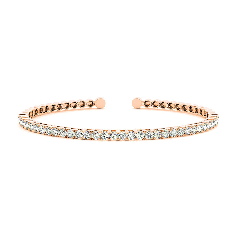 2.0 ctw Round Open Diamond Bangle Bracelet for Women