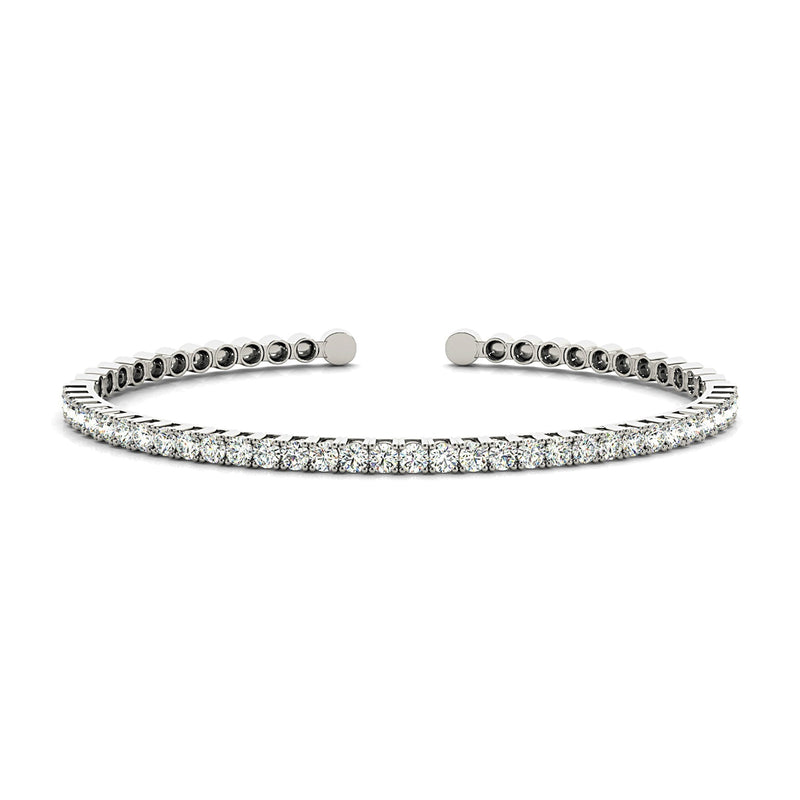 2.0 ctw Round Open Diamond Bangle Bracelet for Women