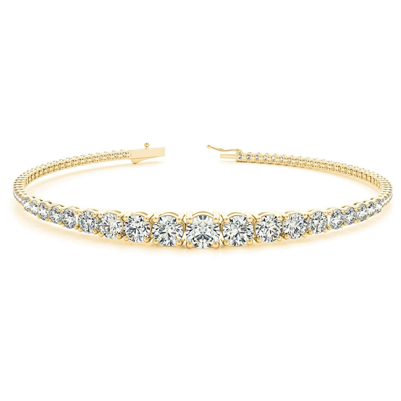 2.87 ctw Round Diamond Tennis Bracelet Four Prong Set for Women