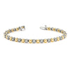 0.70 ctw Round Diamond Tennis Bracelet Milgrain & Gold Balls for Women