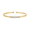 Screw Design 0.50 ctw Round Bangle Bracelet Women