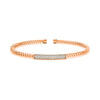 Screw Design 0.50 ctw Round Bangle Bracelet Women