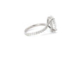 1.50 -5.62 CT Oval CVD Diamond Pave Setting Engagement Ring