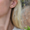 0.30CT Baguette Garnet Diamond January Birthstone Earrings