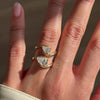 1.0CT-2.0CT Pear Cut Unique Moissanite Diamond Engagement Ring