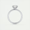2CT Pear Cut Moissanite Solitaire Pave Setting Engagement Ring