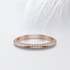 Round Cut Moissanite Two Row Eternity Diamond Wedding Band
