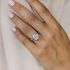 4.65CT Crushed Ice Cushion Moissanite Hidden Halo Pave Setting Engagement Ring