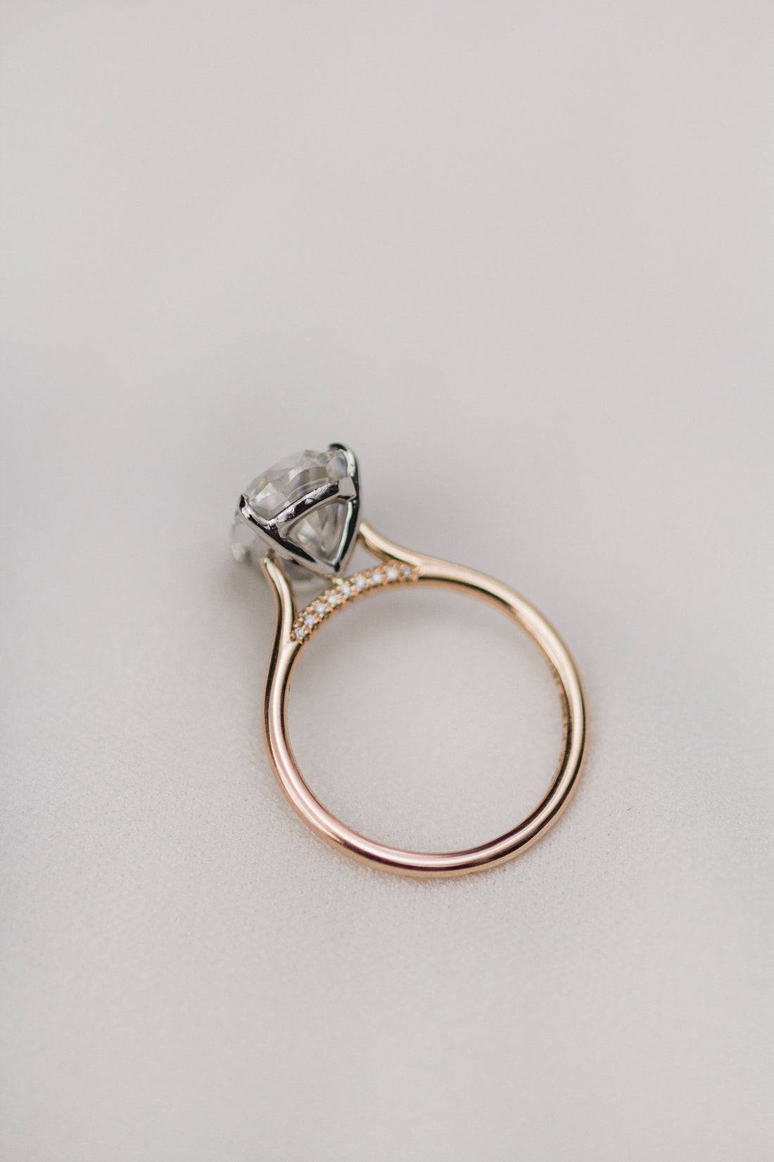 4.50CT Pear Cut Moissanite Solitaire Engagement Ring