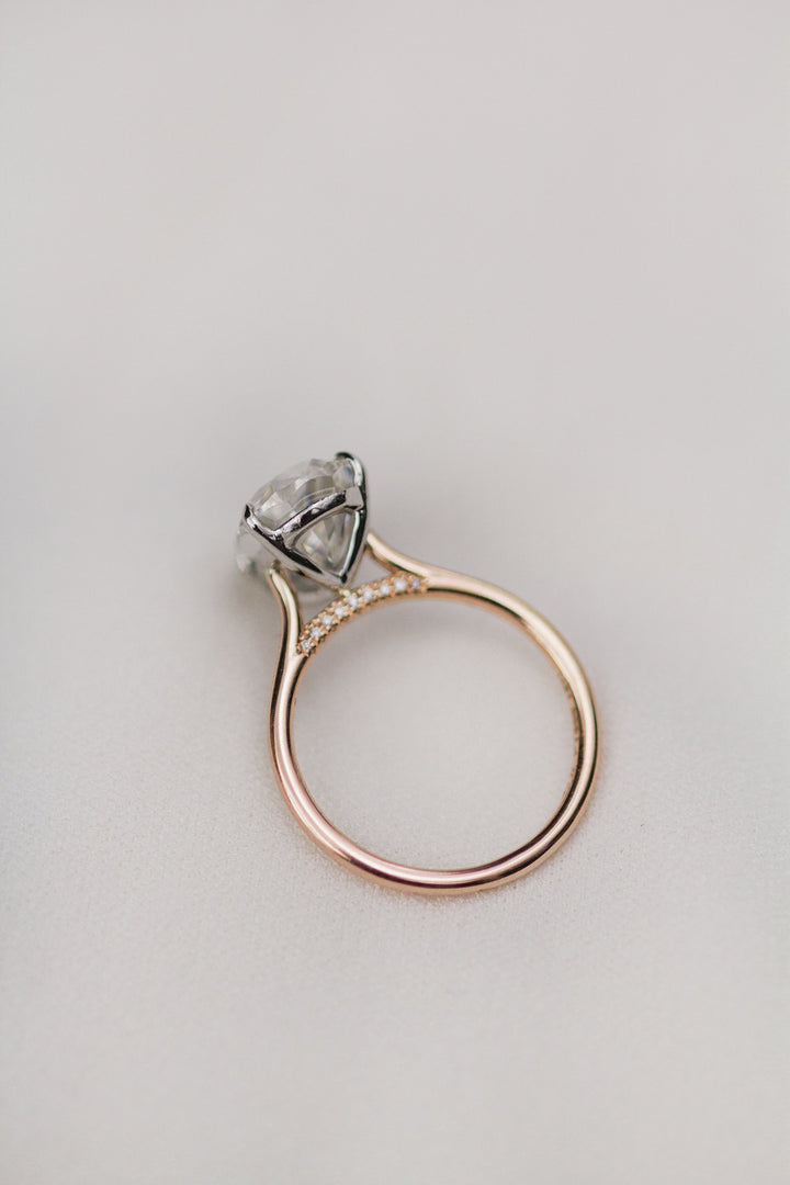 4.50CT Pear Cut Moissanite Solitaire Engagement Ring