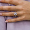 3.25CT Emerald Moissanite Hidden Halo Pave Setting Engagement Ring