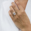 4.10CT Emerald Cut Moissanite Solitaire Engagement Ring