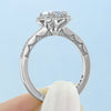 1.60CT Emerald Cut Double Prong Setting Moissanite Engagement Ring