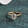 1.0-3.0 CT Oval Cut CVD Diamond Solitaire Engagement Ring