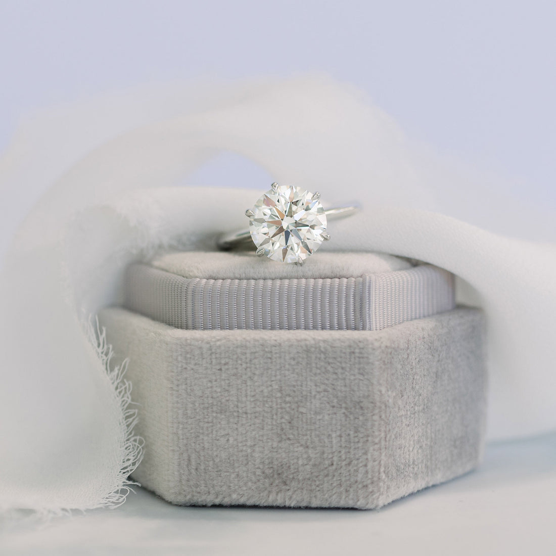 2.50ct Round Moissanite Solitaire Engagement Ring