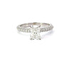 1.62-3.62 CT Radiant  CVD Diamond Pave Setting Engagement Ring
