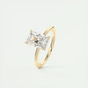 2.5 Ct Solitaire Radiant Cut Moissanite Diamond Engagement Ring