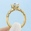 2.0CT Round Cut Moissanite Vintage Style Engagement Ring