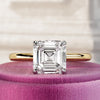 1.0 - 3.0 CT Asscher CVD Diamond Solitaire Engagement Ring